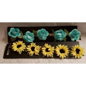 2 Floral headbands